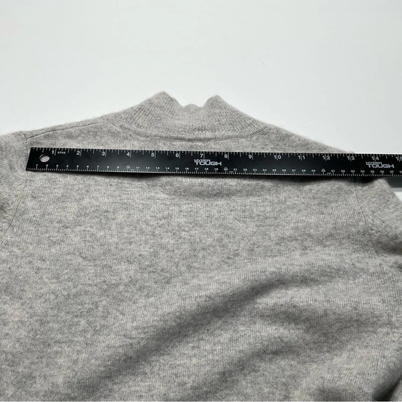 Nanette Lepore Sweater XS Gray 100% Cashmere Mock Neck Quiet Luxury Soft Cozy - Picture 6 of 10
